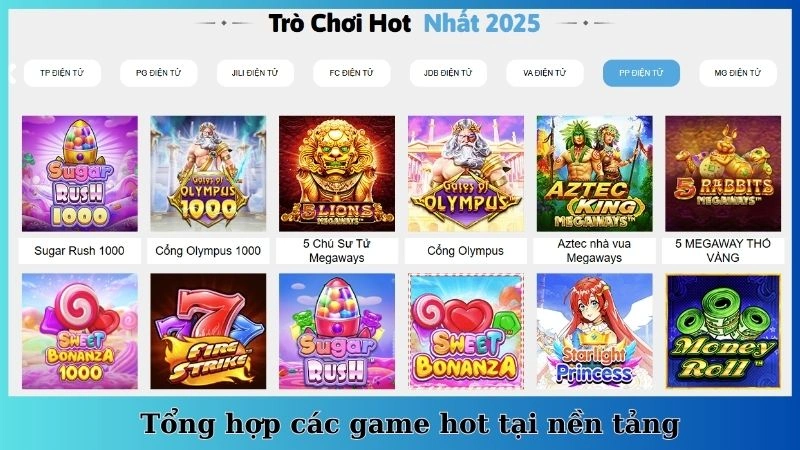 Tổng hợp các game hot tại nền tảng
